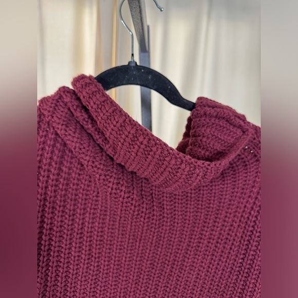 Free People Swim Too Deep Oversized Ribbed Turtleneck Sweater Sz Small Oversize - Picture 6 of 6